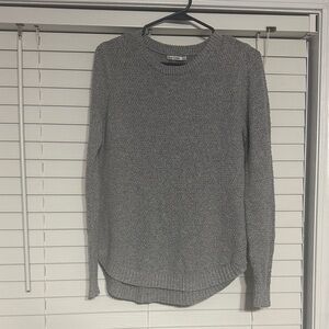 Pink Clover Marled Gray Knit Top